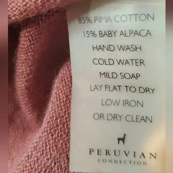 Peruvian connection  Alcapa Fine wool Blend szSmall BoatNeck Pullover…nwt - Picture 4 of 9